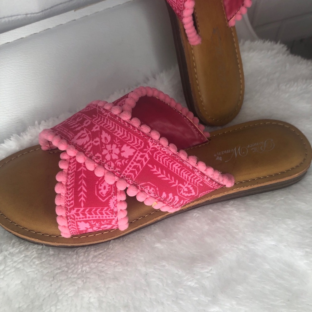Pink Patterned Sandals by - Picture 3 of 8